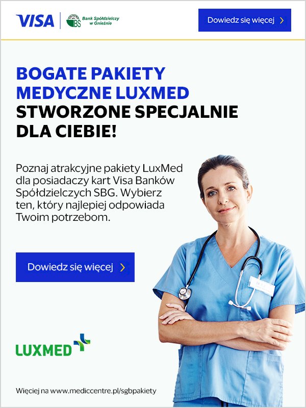 Promocja Karty VISA z pakietem medycznym LUX MED 